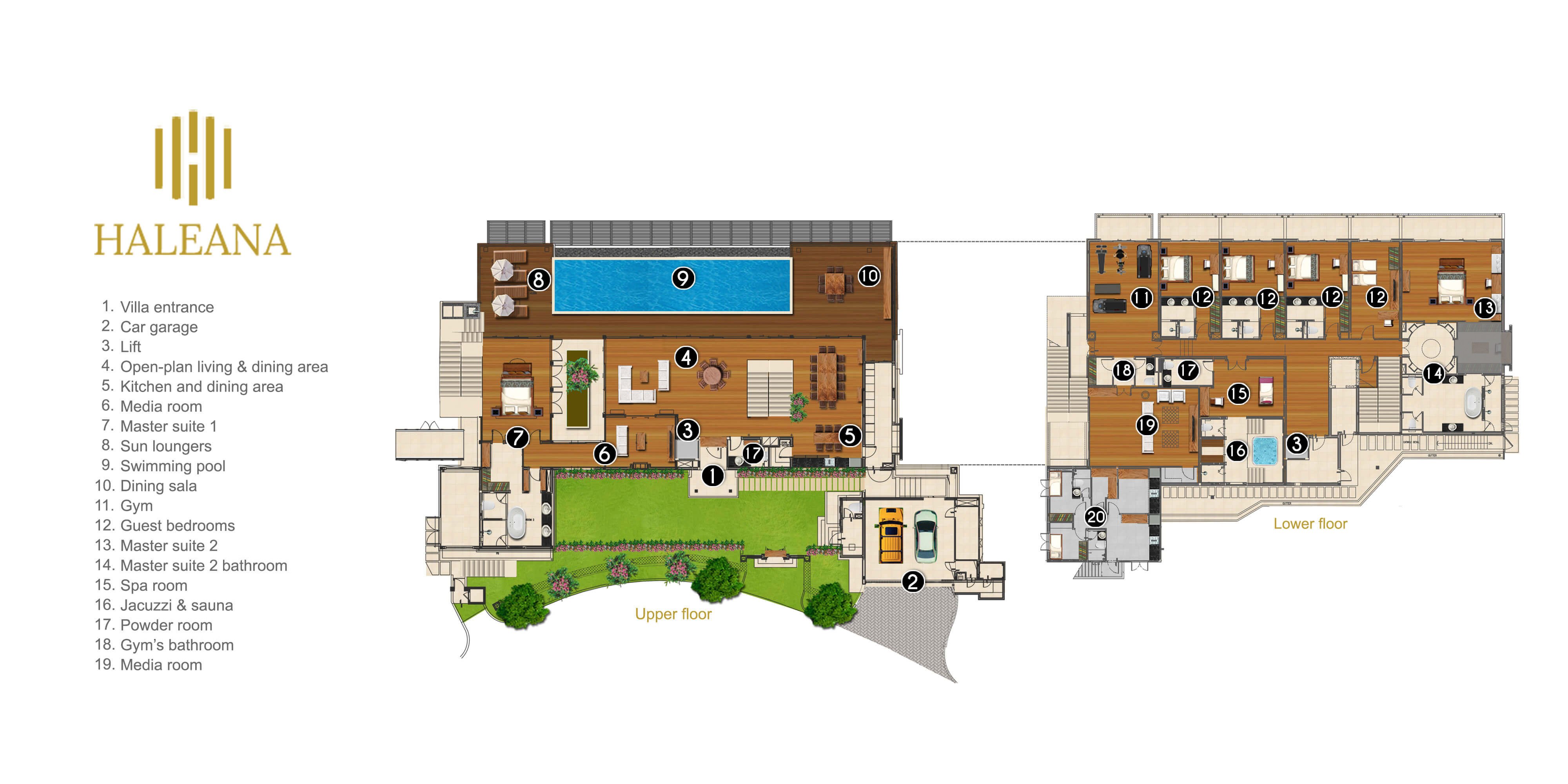 Malaiwana - Villa Haleana Floorplan